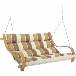 Rio Birch Deluxe Cushioned Outdoor Double Swing