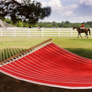 Royal Red Stripe Quilted Hammock