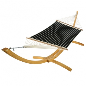 Classic Black Stripe Quilted Hammock