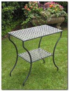 Mandalay Rectangular Iron 2-Tier Table