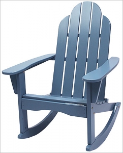Newport Blue Adirondack Rocking Chair
