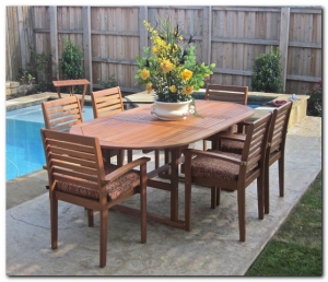 S/7 Royal Tahiti Oval Extendable Dining Table w/Chairs