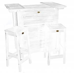 White Acacia Barstool (Bar Not Included)