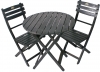 Black Acacia Folding Bistro Table (Chairs Not Included)