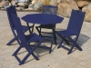 Blue Acacia Painted Folding Table (Chairs Not Included)