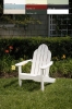 White Flat Back Polyresin Adirondack Chair