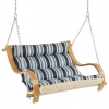 The Hamptons Summer Stripe Cushioned Outdoor Double Swing