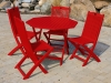 Red Acacia Painted Patio Set