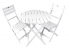 White Acacia Folding Bistro Table (Chairs Not Included)