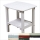 White Polyresin Side Table With Shelf